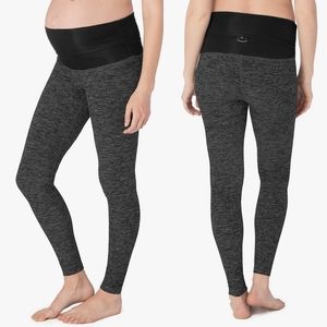 Beyond Yoga grey Hug The Belly maternity leggings